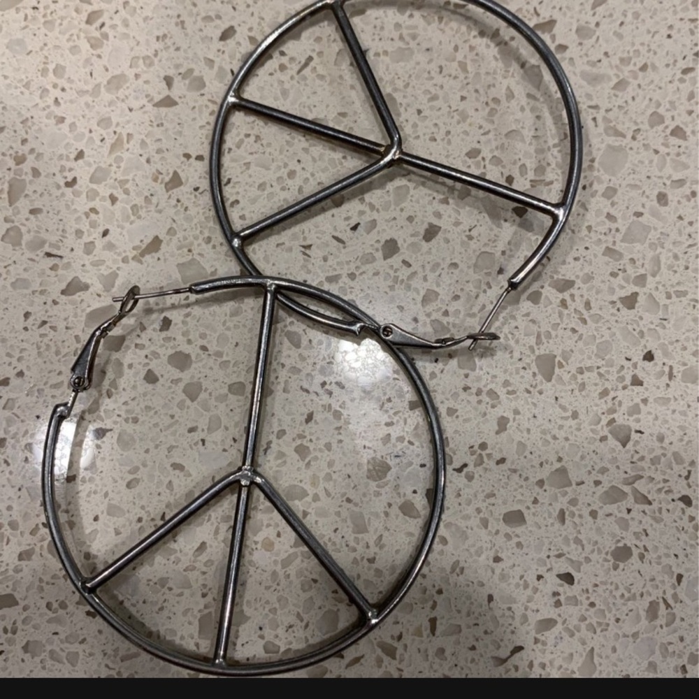 Peace sign earrings